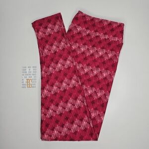 Pink Valentine Scribble Heart Leggings